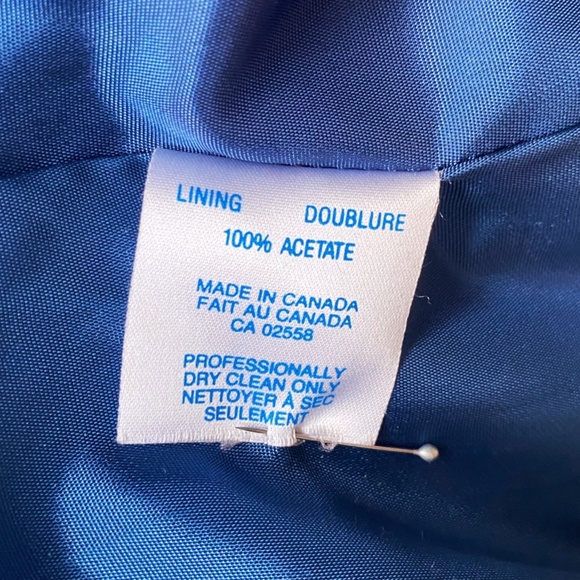 Jewel coloured aqua blue full-length Danier Suede coat size XS - Picture 6 of 7